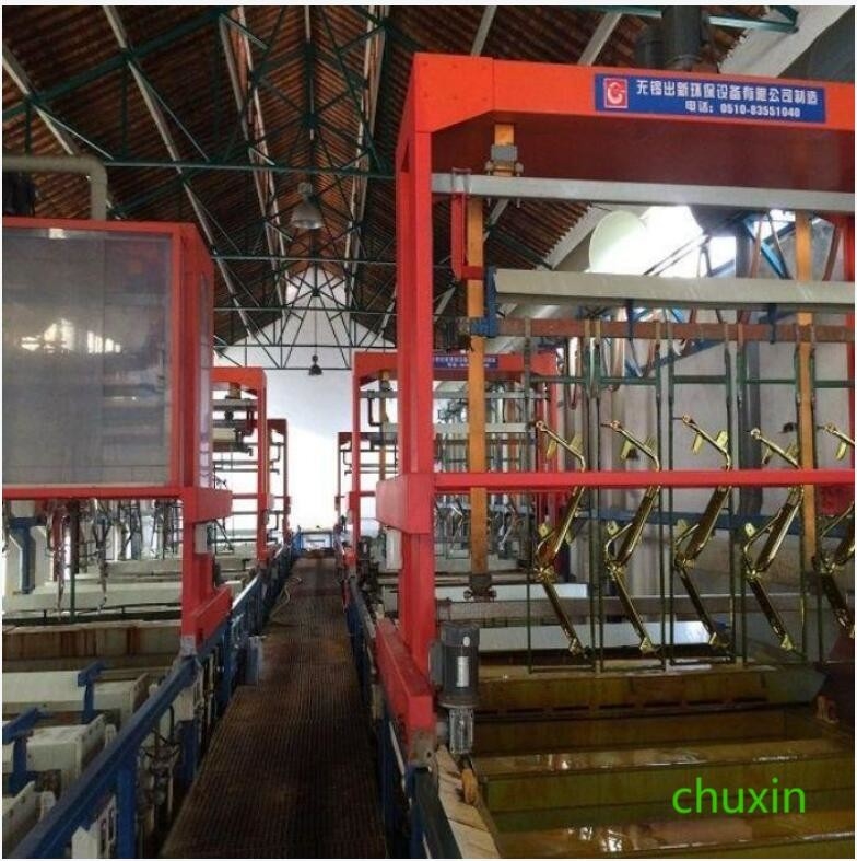 OEM इलेक्ट्रोप्लेटिंग उत्पादन लाइन निकल क्रोमियम उच्च और निम्न रेल चार परत